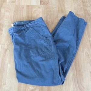 Gap khakis gray/ blue skinny utility